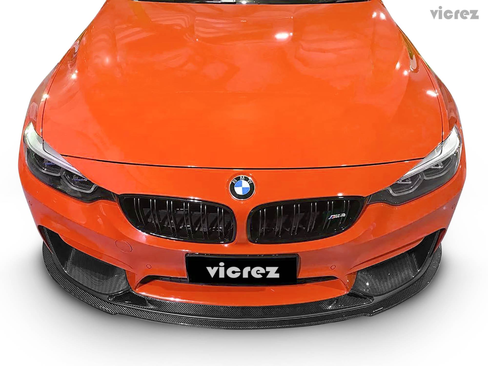 Vicrez ZR Carbon Fiber Front Lip Splitter vz101041 | BMW M4 F82 F83/ M3 F80 2014-2019