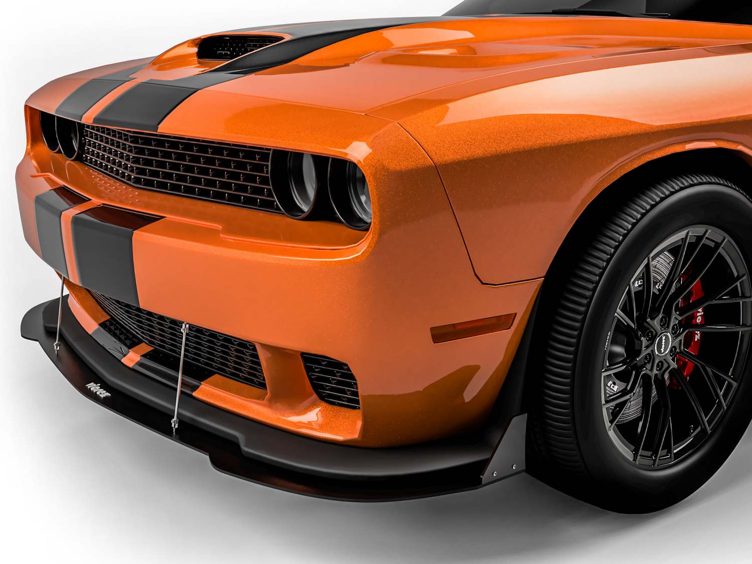 Vicrez Demon Style Front Bumper Lip + Splitter vz101824 | Dodge Challenger 2015-