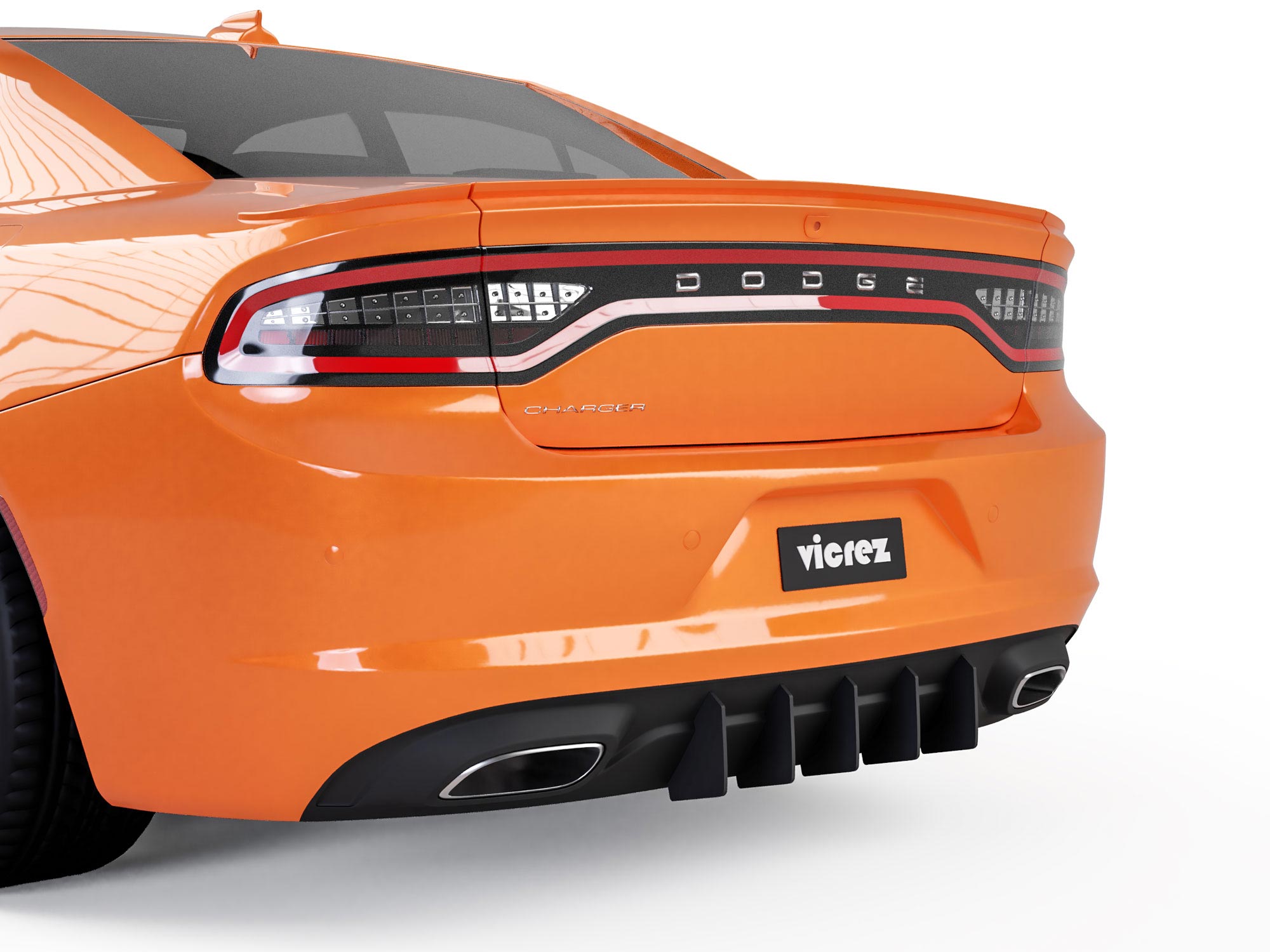 Vicrez Genali Rear Diffuser Add-on vz101402 | Dodge Charger 2015-2023