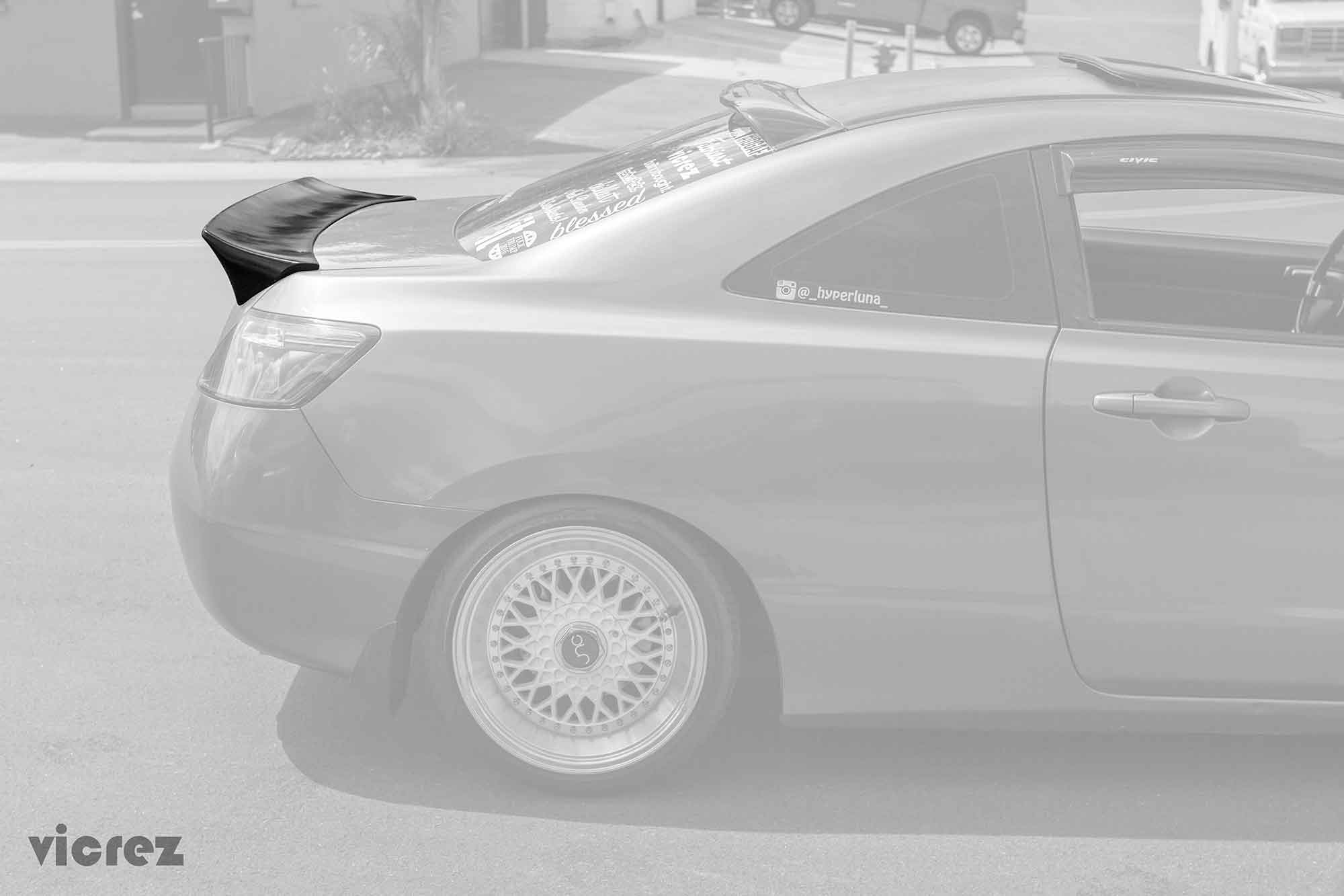Vicrez Honda Civic Coupe 2006-2011 Ducktail Rear Wing Spoiler vz100564