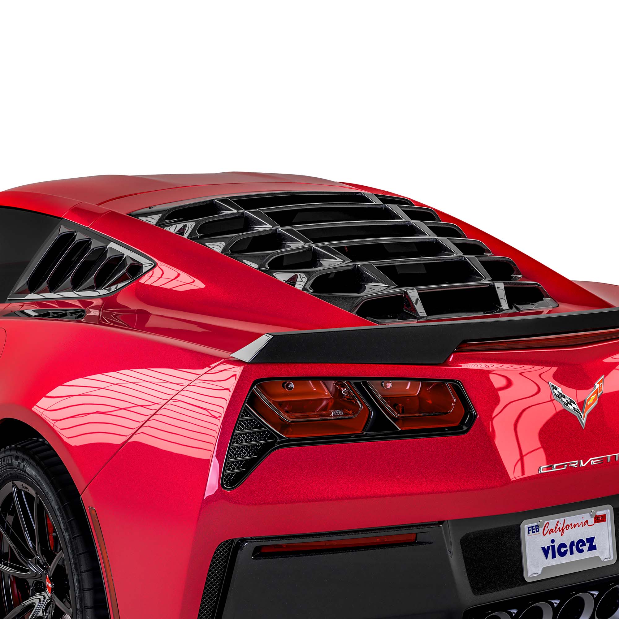 Vicrez LV Rear & Quarter Window Louvers vz102122 |Chevrolet Corvette C7 2014-201