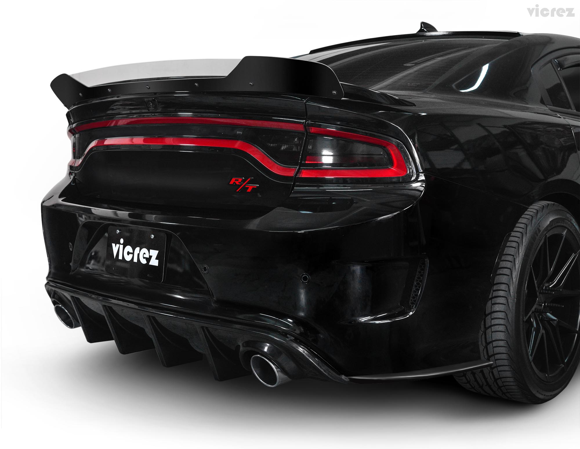 Vicrez V3R Style Full Rear Diffuser vz101707 | Dodge Charger 2015-2023