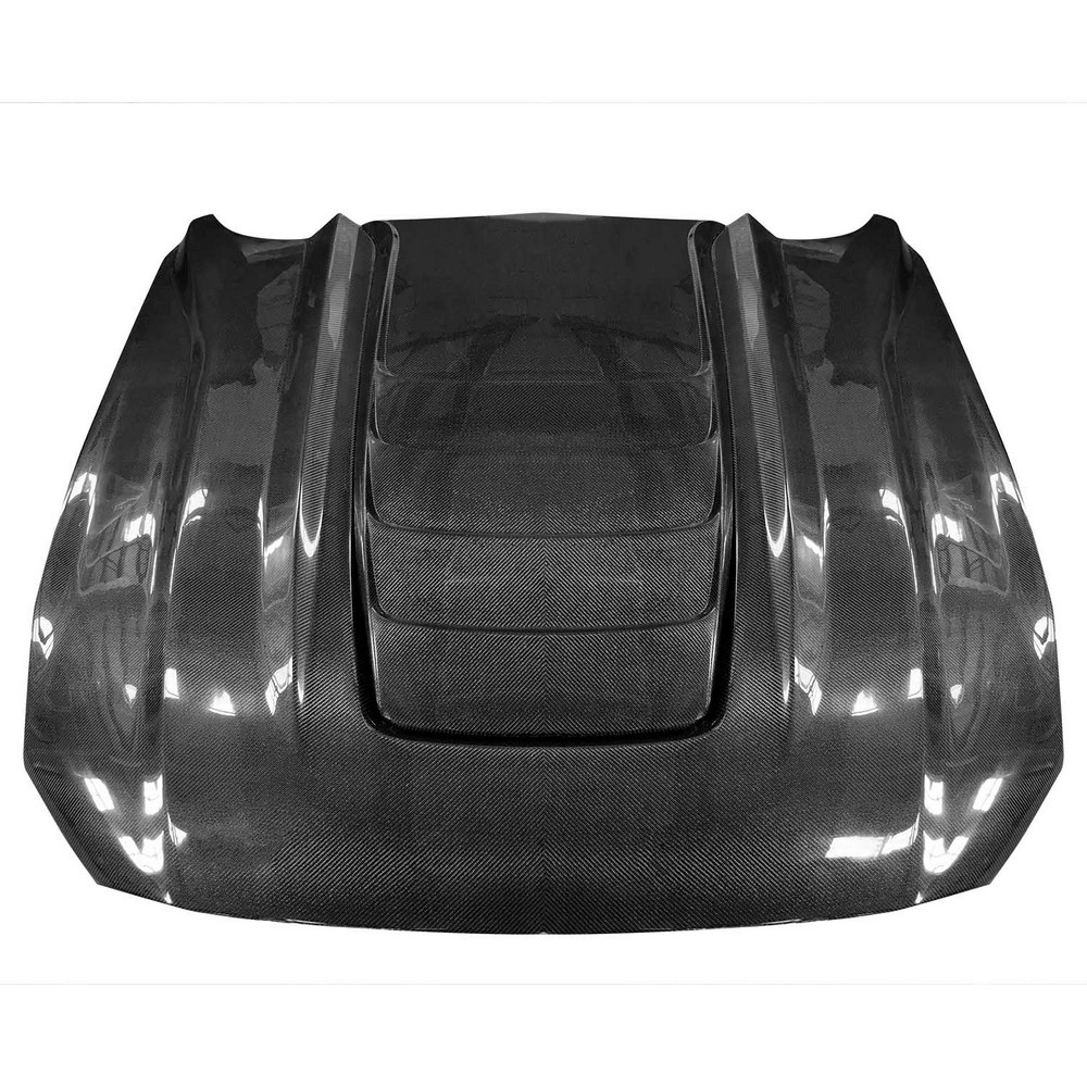 Vicrez V6R Style Carbon Fiber Hood vz102520 | Ford Mustang 2018-2023