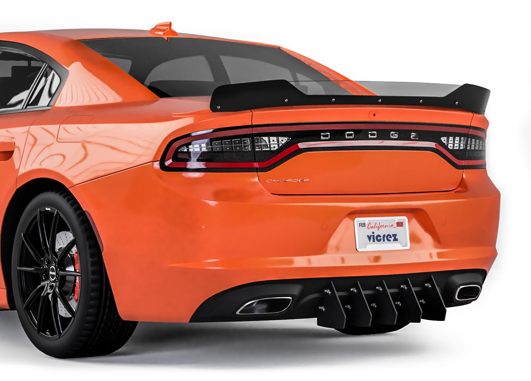 Vicrez Veneno Style Rear Diffuser Add-on vz101829 | Dodge Charger 2015-2023